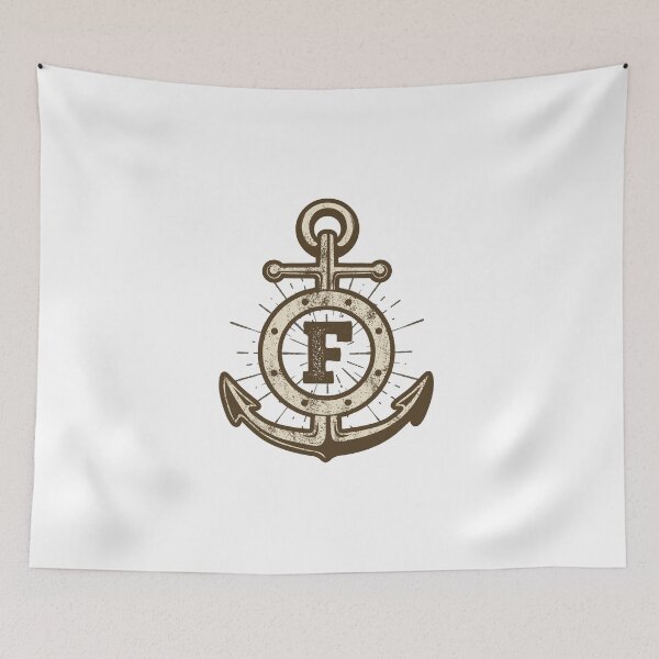 Item preview, Monogram F Vintage Anchor   designed and sold by simplymonogram.