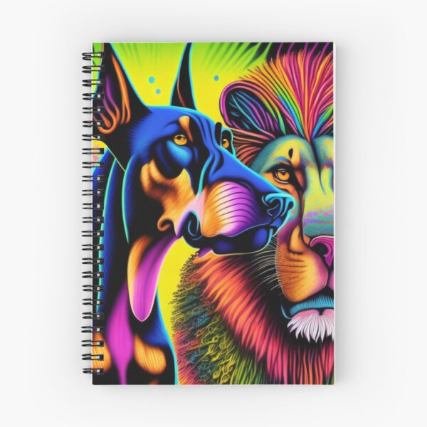 Item preview, Graphic Design Psychedelic Doberman Pinscher Lion T-shirts designed and sold by DigitalNyx.