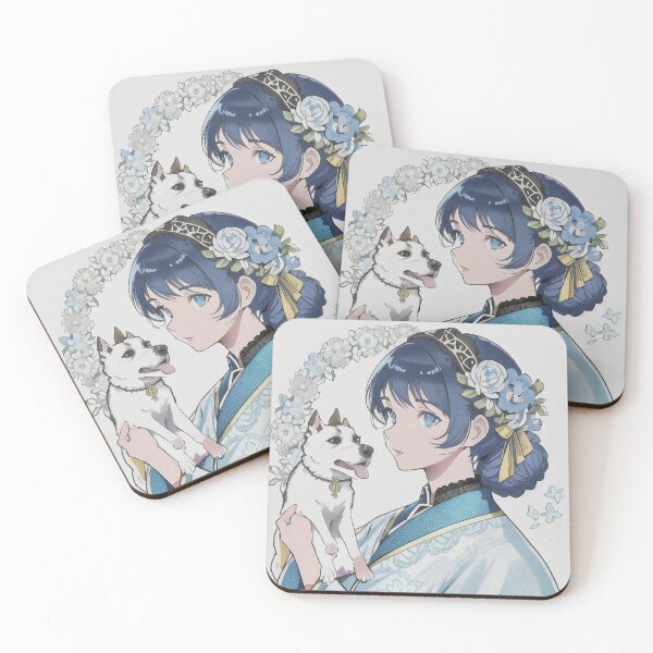Item preview, Chica de pelo azul y su perro designed and sold by looksrad.