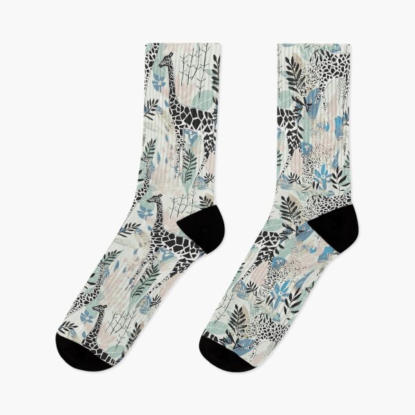 Item preview, Giraffes in a Muted Nature Background designed and sold by Monochrome-Dog.