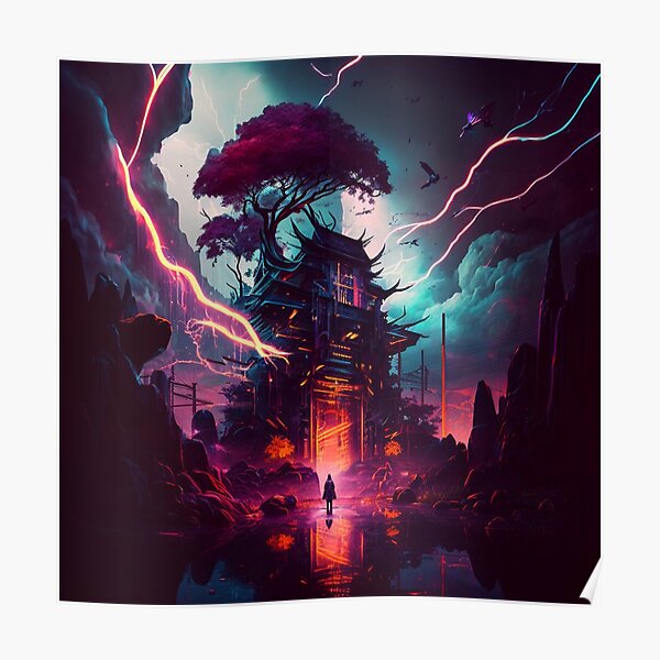 Kyoto Electric Dreamscape Poster