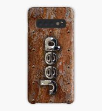 Rustikaler Jeep mit Chromtypograph Hülle & Klebefolie für Samsung Galaxy