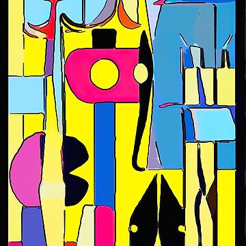 Artwork thumbnail, Abstract in Blue Red and Yellow by Chris Armytage™