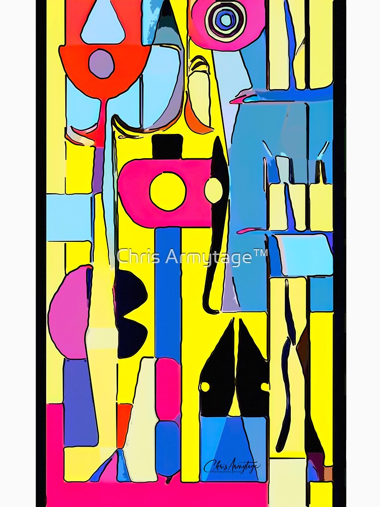 Thumbnail 5 of 5, Pullover Hoodie, Abstract in Blue Red and Yellow designed and sold by ChrisArmytage.