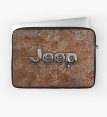 Rustic Jeep with chrome typograph Laptop Sleeve