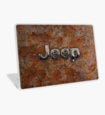 Rustic Jeep with chrome typograph Laptop Skin