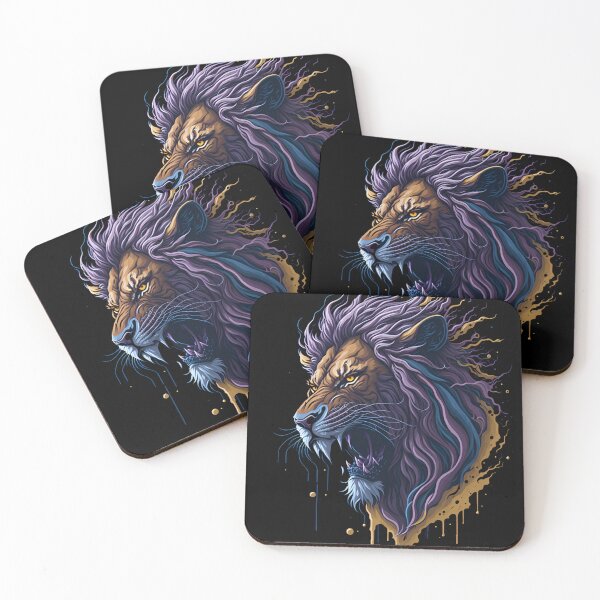 Item preview, lion roar design with paint explosion designed and sold by Daringshop.