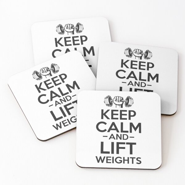 Item preview, Keep Calm and Lift Weights - Simple Black and White Lifting Quotes Sayings Meme Sarcastic Satire designed and sold by quaroi15.