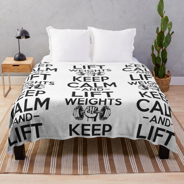Item preview, Keep Calm and Lift Weights - Simple Black and White Lifting Quotes Sayings Meme Sarcastic Satire designed and sold by quaroi15.