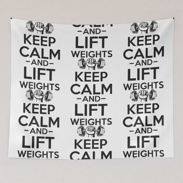 Item preview, Keep Calm and Lift Weights - Simple Black and White Lifting Quotes Sayings Meme Sarcastic Satire designed and sold by quaroi15.