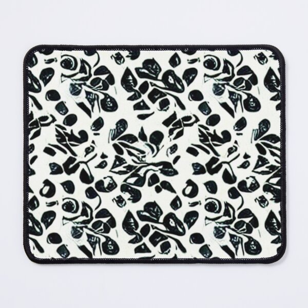 Item preview, Black and White Abstract Leaf Pattern designed and sold by calibrit.