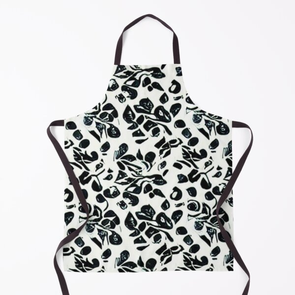 Item preview, Black and White Abstract Leaf Pattern designed and sold by calibrit.