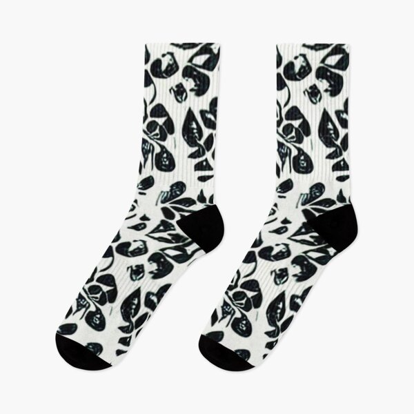 Item preview, Black and White Abstract Leaf Pattern designed and sold by calibrit.