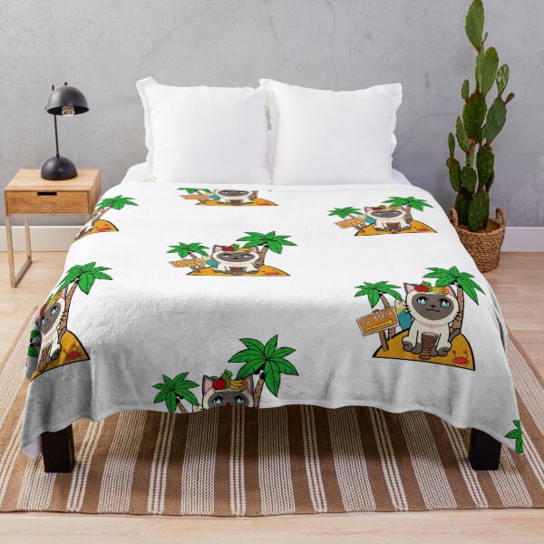 Item preview, Cute Siamese cat is stranded on a deserted island designed and sold by Pet Station.