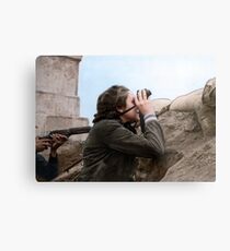 Republican woman commander during the Battle of Madrid, January 1937. Metal Print