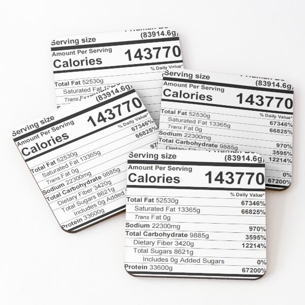 Item preview, "Cannibal Nutrition Facts"  -Nutrition Facts - Human Body designed and sold by OnigiriSuiko.