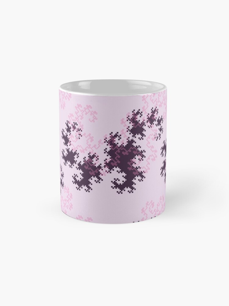 Alternate view of Pink and purple dragon curves Coffee Mug
