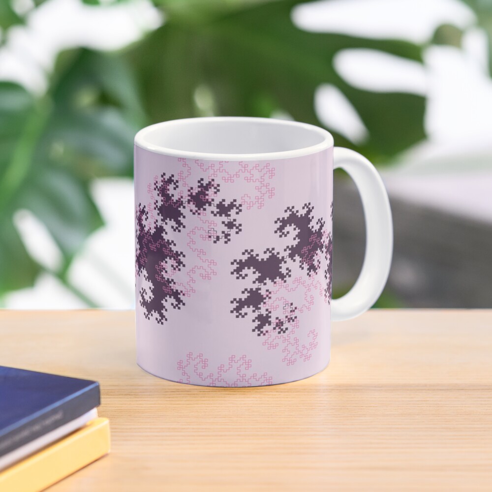 Pink and purple dragon curves Coffee Mug