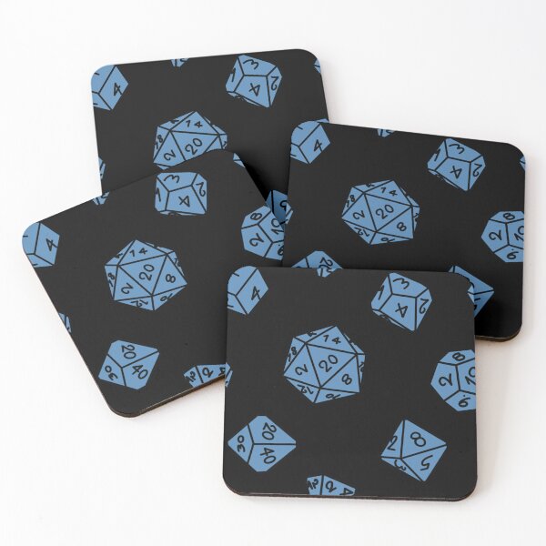 Item preview, Sky Blue DND TTRPG Dice Repeating Pattern designed and sold by ReverieFab.