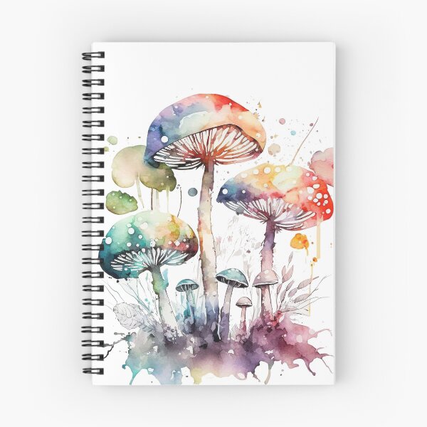 Item preview, Rainbow Watercolor Mushroom Forest  designed and sold by Melissify.