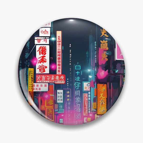 Item preview, Neon Nights: Japonisme Cityscape Illustration designed and sold by ttahmouch.