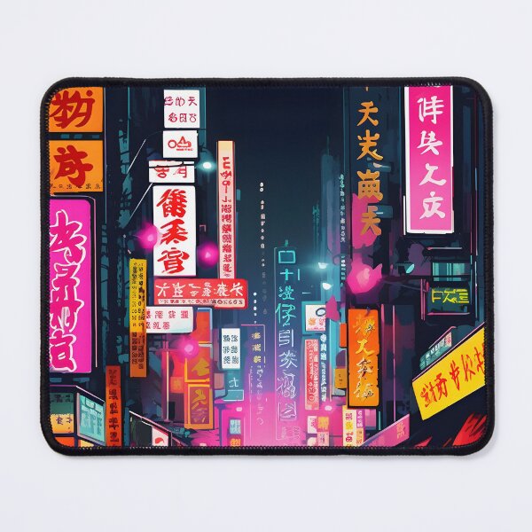 Item preview, Neon Nights: Japonisme Cityscape Illustration designed and sold by ttahmouch.