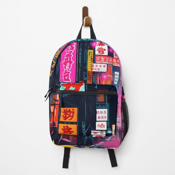 Item preview, Neon Nights: Japonisme Cityscape Illustration designed and sold by ttahmouch.