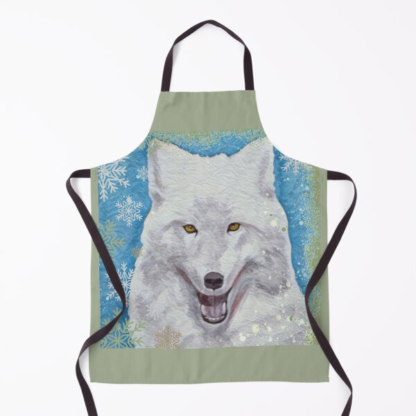 Item preview, Snow Wolf with Amber Eyes designed and sold by oh-bi-me.