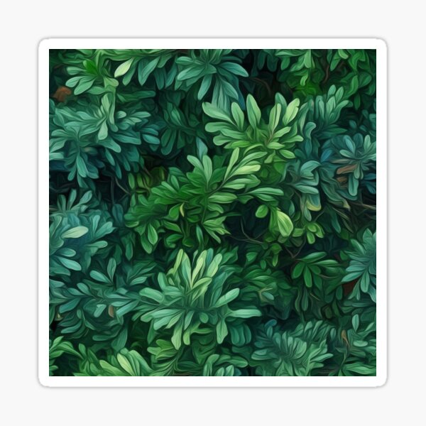 Nature's Artwork: Beautiful Bushes Pattern Sticker