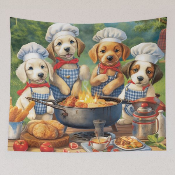 Item preview, Barbecue Chef Puppies and Summer Fun designed and sold by BrandonArtWorld.