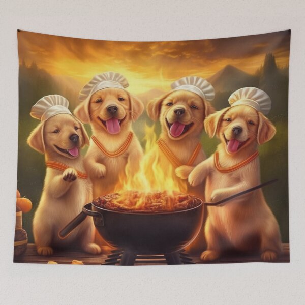 Item preview, Barbecue Chef Puppies and Summer Fun designed and sold by BrandonArtWorld.