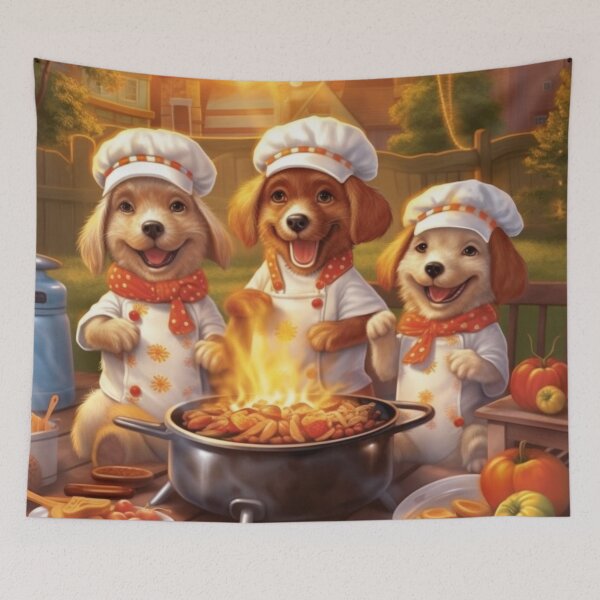 Item preview, Barbecue Chef Puppies and Summer Fun designed and sold by BrandonArtWorld.