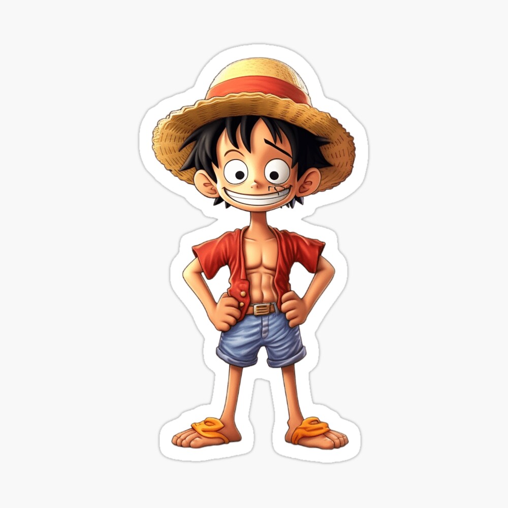 One Piece -- Luffy Chibi Anime Decal Sticker for Car/Truck/Laptop