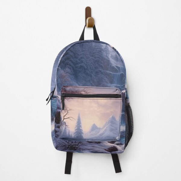 Item preview, Snowy mountain with waterfall. designed and sold by paediilart.