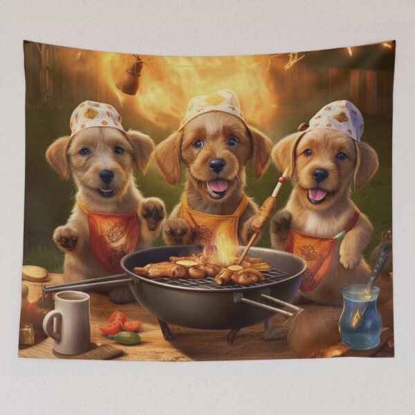Item preview, Barbecue Chef Puppies and Summer Fun designed and sold by BrandonArtWorld.