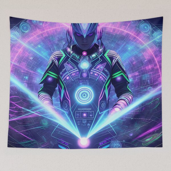 Item preview, DJ WITH TECHNOLOGICAL POWER designed and sold by Transelasticart.