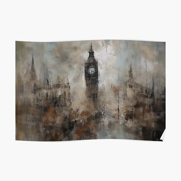 Abstract Big Ben London Version 3 Poster