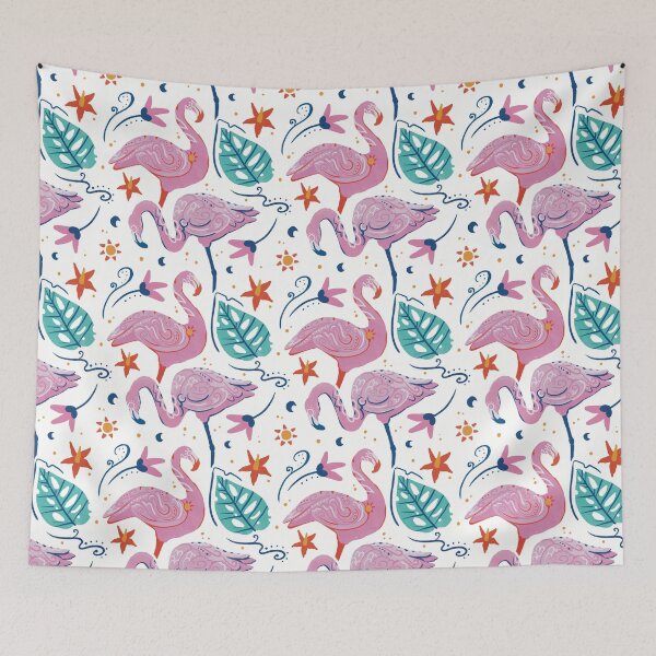 Item preview, Sun and Moon Flamingo Pattern designed and sold by VenusandMoon.