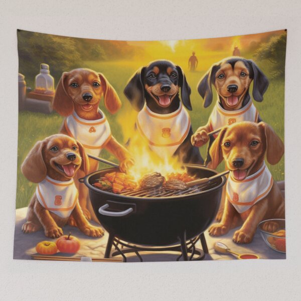 Item preview, Barbecue Chef Puppies and Summer Fun designed and sold by BrandonArtWorld.