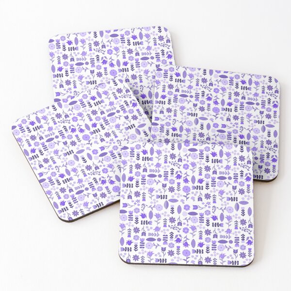 Item preview, Purple Floral Folk Art Pattern  designed and sold by Miles Reinstein.