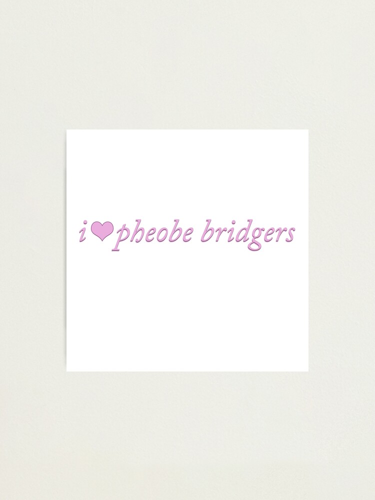 i heart pheobe bridgers coquette cute pink Photographic Print for