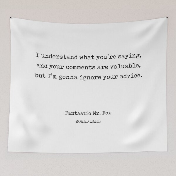 Item preview, Ignore Your Advice - Roald Dahl Quote - Literature - Typewriter Print designed and sold by Studio Grafiikka.