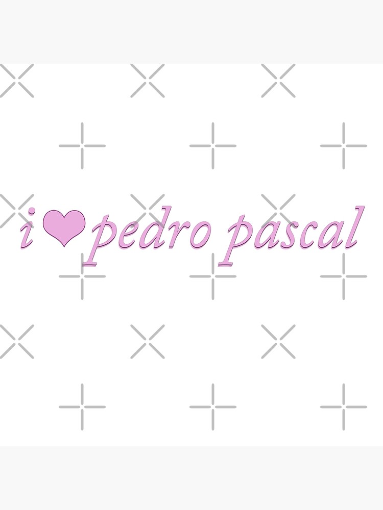 Disover i heart pedro pascal coquette cute pink Premium Matte Vertical Poster