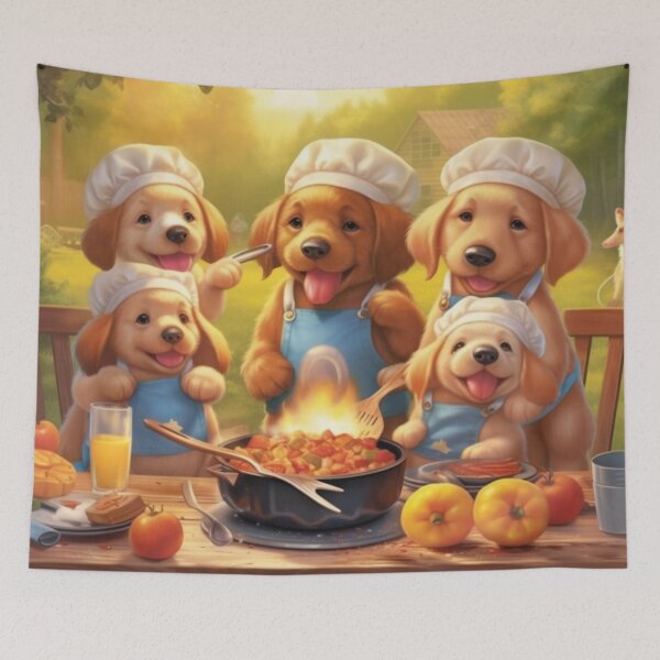 Item preview, Barbecue Chef Puppies and Summer Fun designed and sold by BrandonArtWorld.
