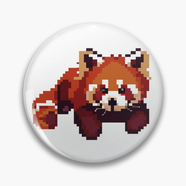 Item preview, A cute red panda in pixel art designed and sold by Vickut.