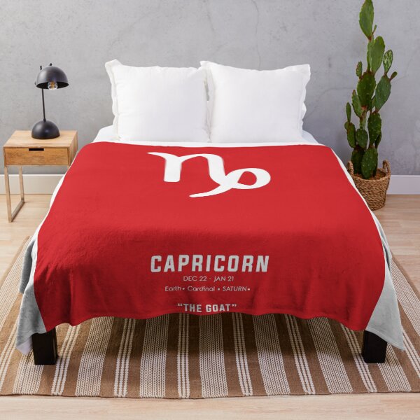 Item preview, Capricorn Poster - Zodiac Signs Print - Zodiac Posters - Capricorn Print - Red and White designed and sold by Studio Grafiikka.