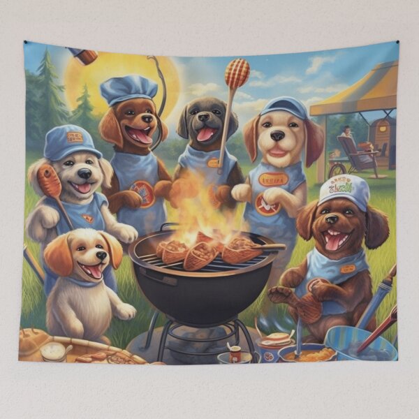 Item preview, Barbecue Chef Puppies and Summer Fun designed and sold by BrandonArtWorld.