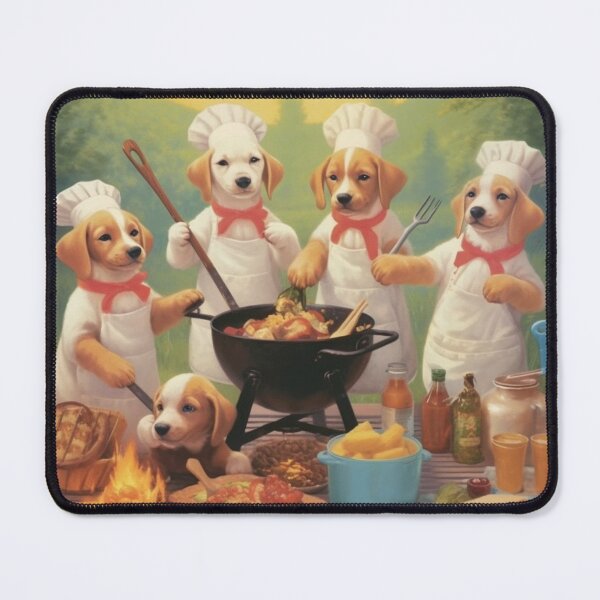 Item preview, Barbecue Chef Puppies and Summer Fun designed and sold by BrandonArtWorld.