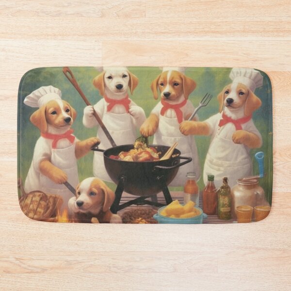 Item preview, Barbecue Chef Puppies and Summer Fun designed and sold by BrandonArtWorld.