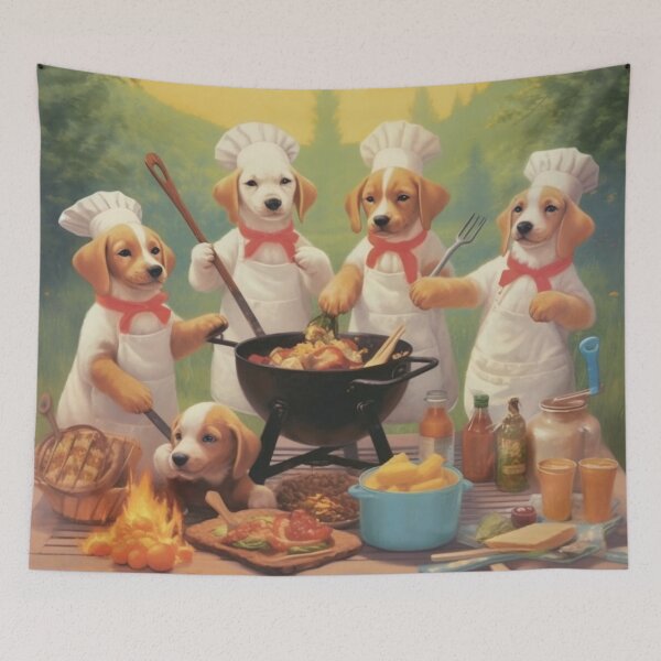 Item preview, Barbecue Chef Puppies and Summer Fun designed and sold by BrandonArtWorld.